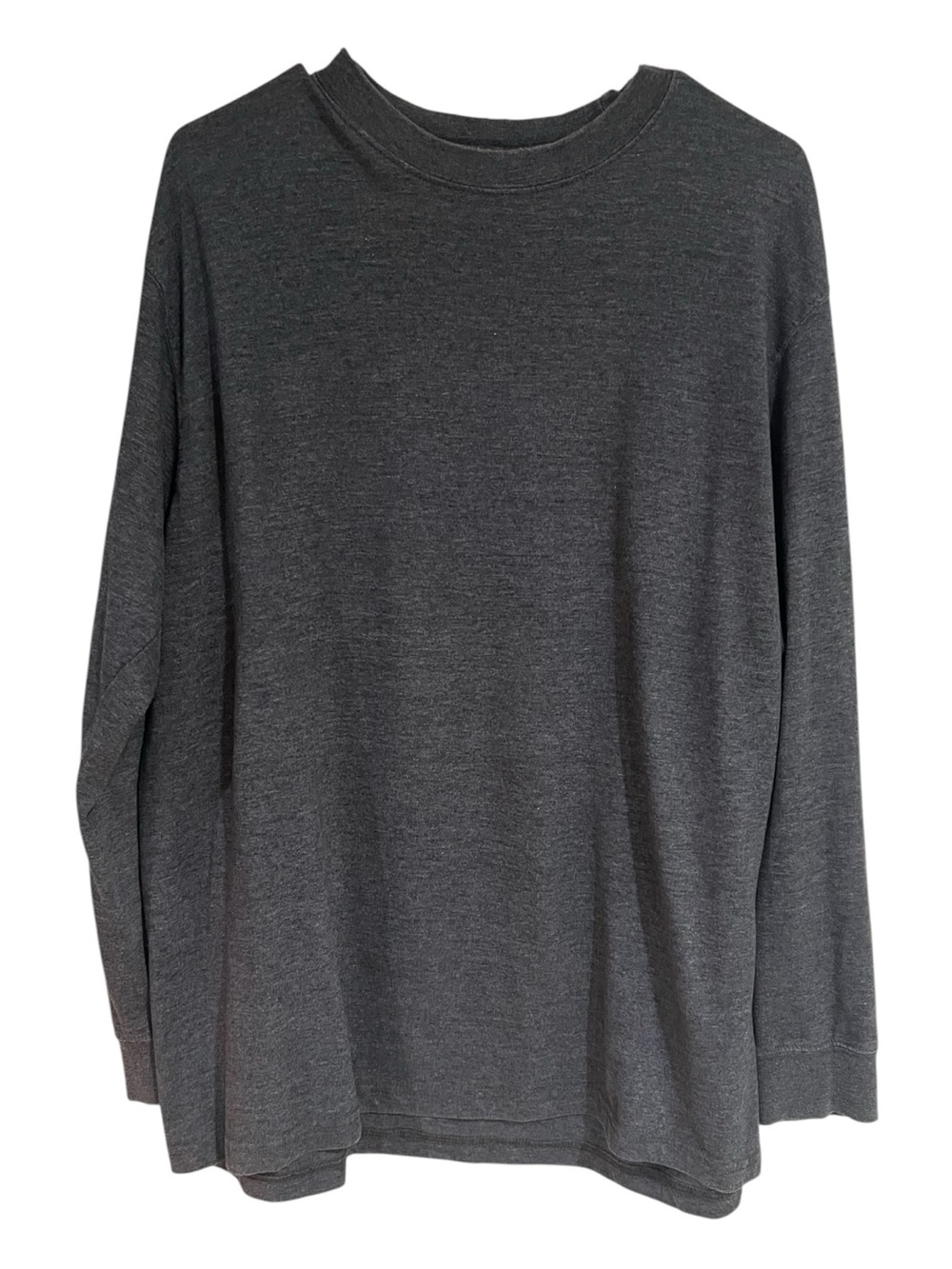 Smith’s Workwear Men's Long-Sleeve Crewneck Shirt - Dark Gray Size XL